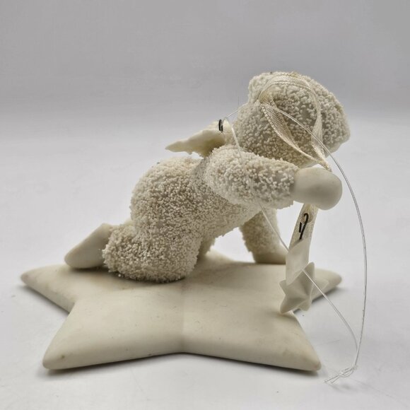 Department 56 Snowbabies Christmas Ornament Baby Angel Crawls Star Figurine VTG - Picture 4 of 10